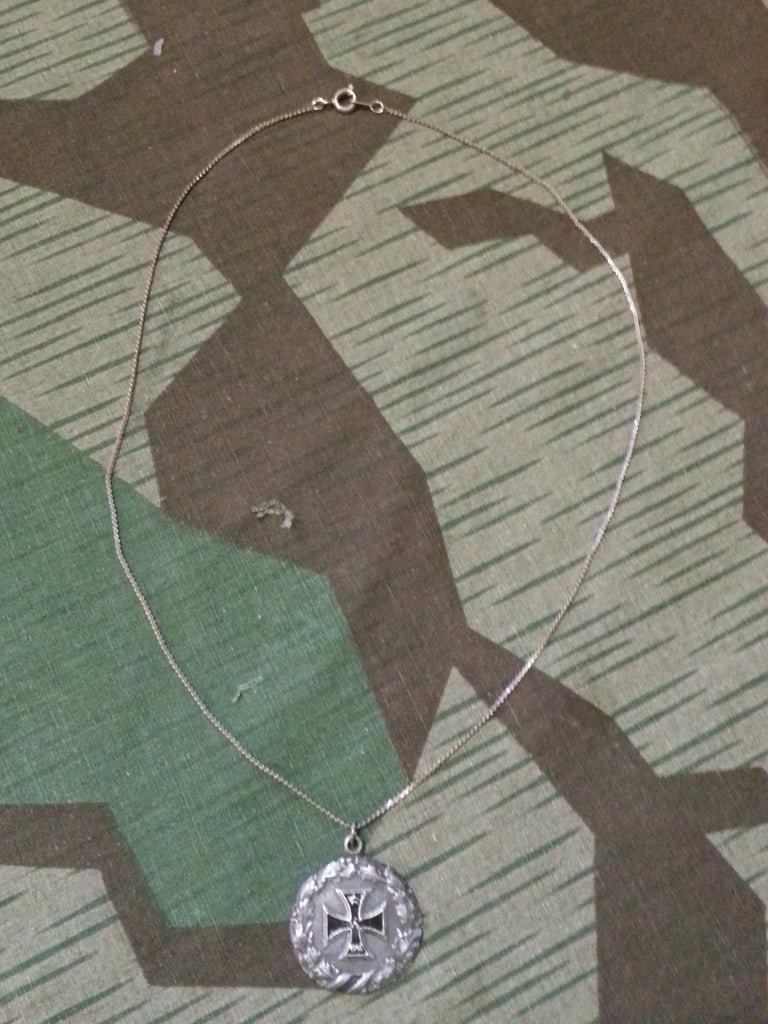 WWI German Iron Cross Sweetheart Necklace — image 4