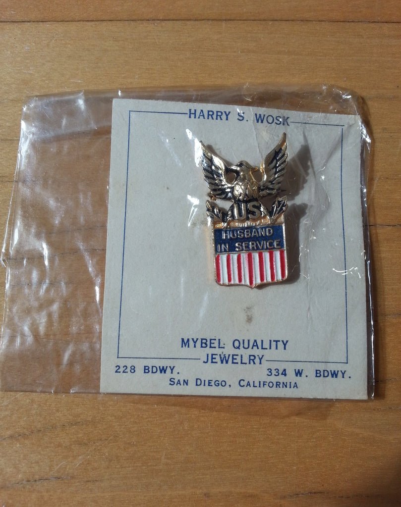 Husband in Service Sterling Pin Made by Coro - New Old Stock — image 2