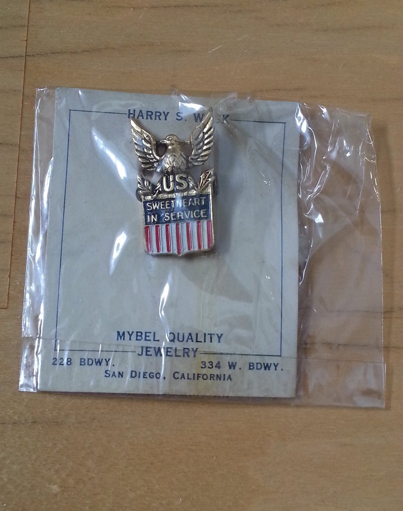 Sweetheart in Service Sterling Pin Made by Coro - New Old Stock — image 2