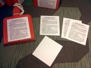 Reproduction Gas Decontamination Bottle Label