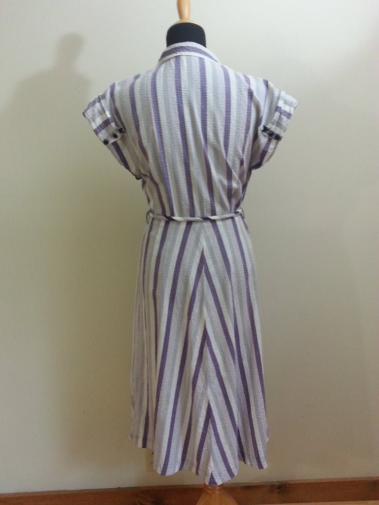 Purple & White Striped Dress(B-43' W-32' H-41') — image 4