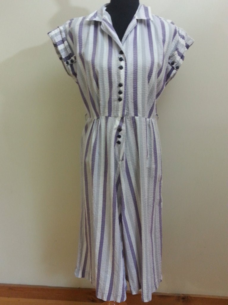 Purple & White Striped Dress(B-43' W-32' H-41') — image 8