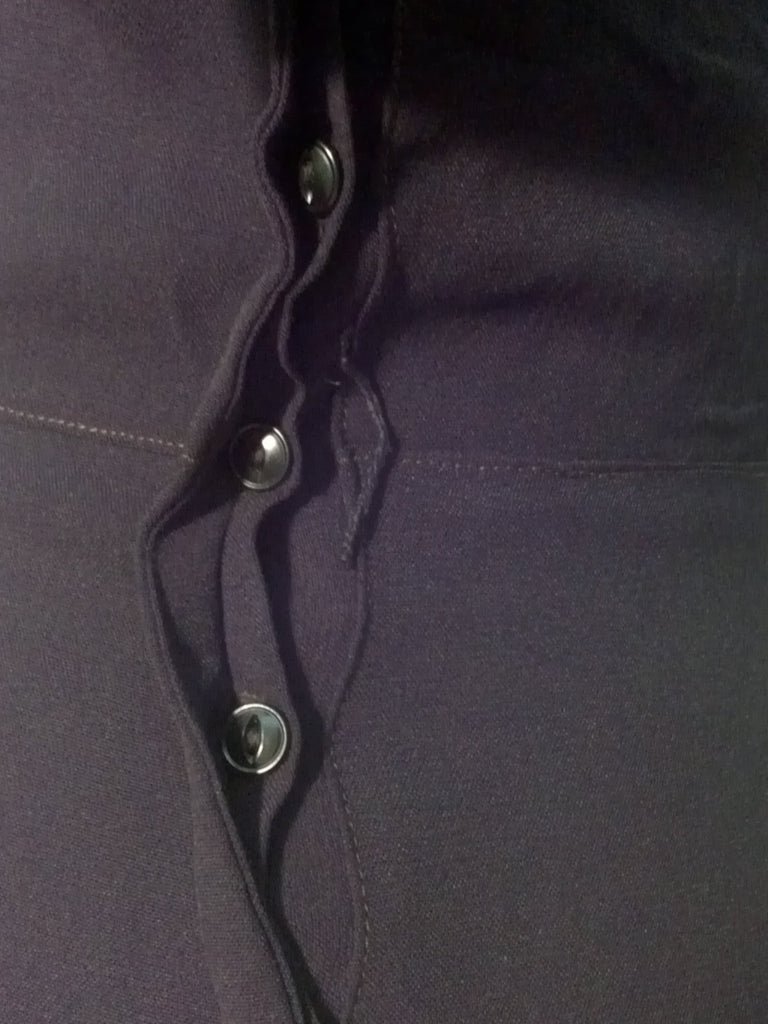 Black Crepe Rayon Dress w/ Accented Sleeves(B-38 1/2' W-27' H-38') — image 7