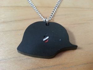 German Stahlhelm Bakelite Sweetheart Necklace