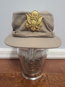 WAC Officer Khaki Hobby Hat (Size 22 1/2)