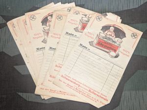 Lot of German Schwanenburg Margarine Receipts
