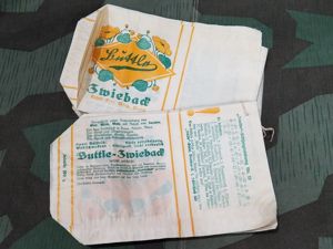 Original Zwieback Bread Paper Sales Bag (Lot of 2)