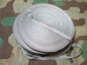 German Webbing Straight Weave Feldgrau 15mm (Sold by the Foot)
