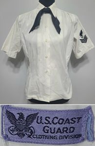 SPARS Coast Guard White Blouse Short Sleeve & Tie(B-40' W-34')