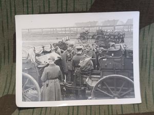 Original Photo with Wehrmacht Wagons