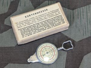 Original German Map Reader Kurvenmesser in Box