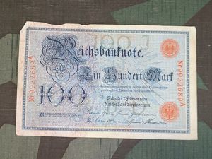 1908 Reichsbanknote 100 Mark Note