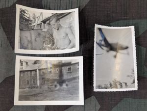 Original Photo Set German Soldier Playing with Stuka