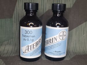 Reproduction Atebrin Anti-Malaria Medicine Bottle