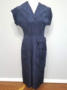 Dark Blue Dress with Pink Accents(B-40' W-32.5' H-40')