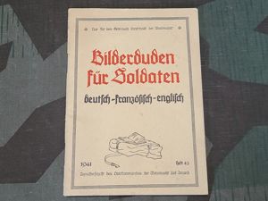 Picture Dictionary for Soldiers (German, French, English) 1941