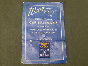 Over Seas Sweetheart Pin on Card