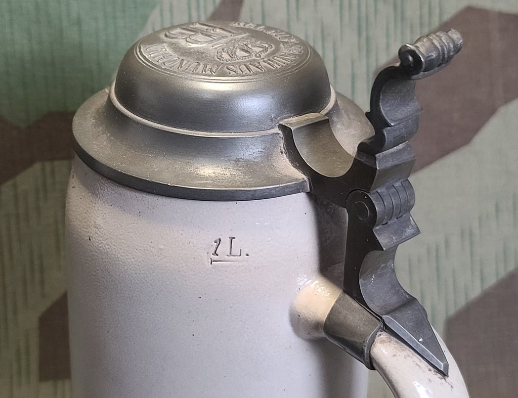 WWI Kgl. Hof-Bräuhaus München 1L Krug with Lid(made between 1913-1918) — image 15