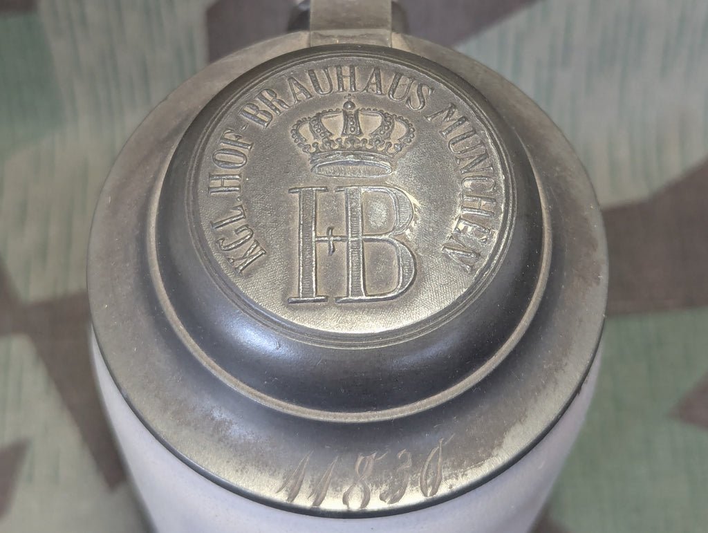 WWI Kgl. Hof-Bräuhaus München 1L Krug with Lid(made between 1913-1918) — image 3