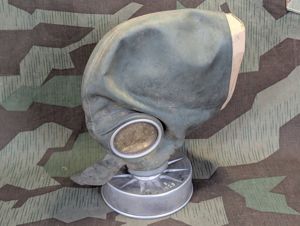 VM37 Volksgasmaske Luftschutz Gas Mask Hood Type Dirty