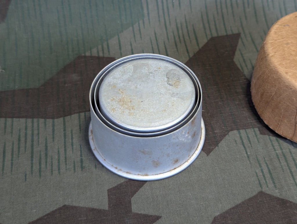 Collapsible German Aluminum Cup w Paper Container — image 3