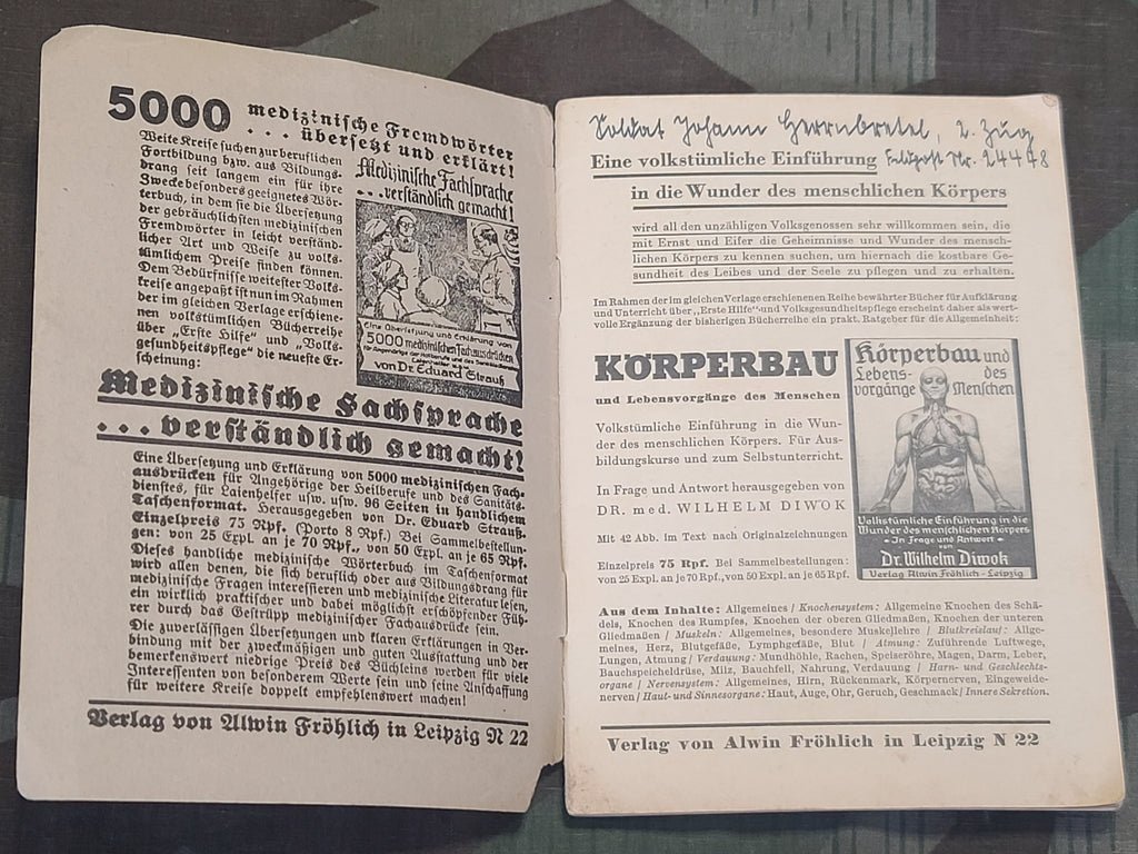 Wie Helfe Ich? First Aid Book 1939 with Feldpost Number (and Poison Gas Info) — image 2