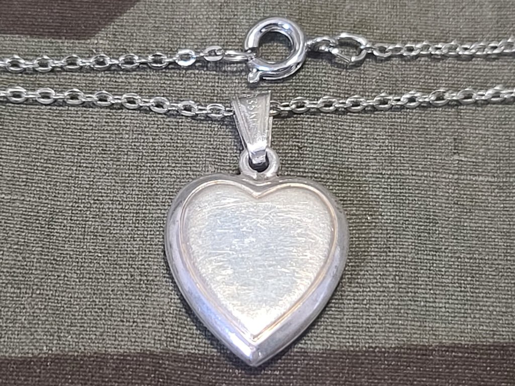 'Hab Mich Gern' Heart Necklace 835 Silver — image 5