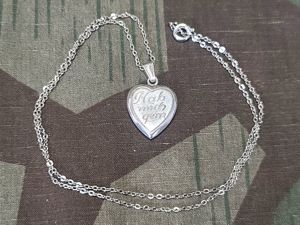 'Hab Mich Gern' Heart Necklace 835 Silver