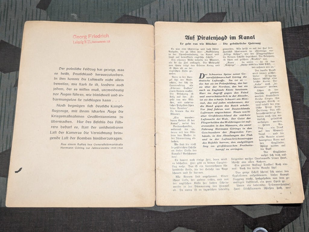 Kleine Kriegshefte Nr. 2 Unsere Luftwaffe am Feind AS-IS — image 3