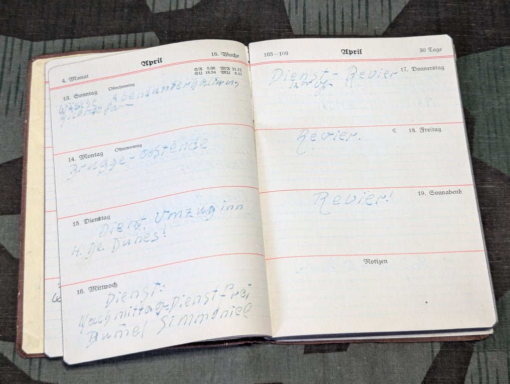 1941 Pocket Calendar Soldier Stationed in Belgium — image 10