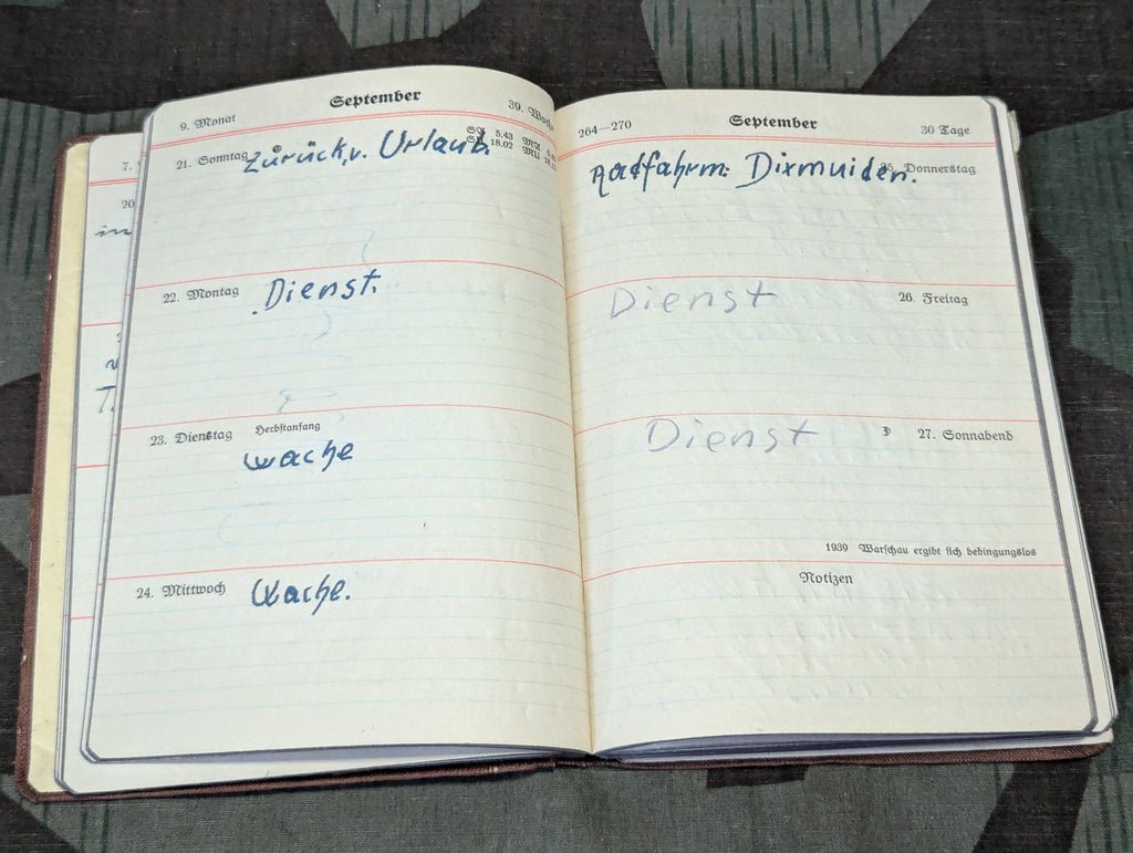 1941 Pocket Calendar Soldier Stationed in Belgium — image 12