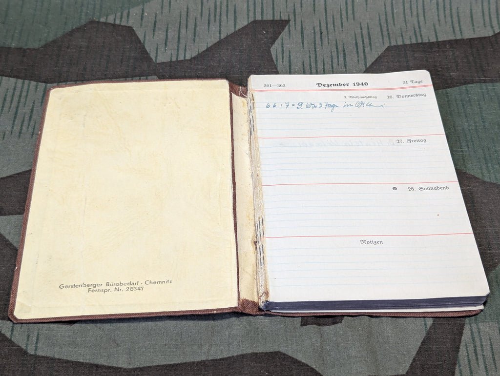 1941 Pocket Calendar Soldier Stationed in Belgium — image 3