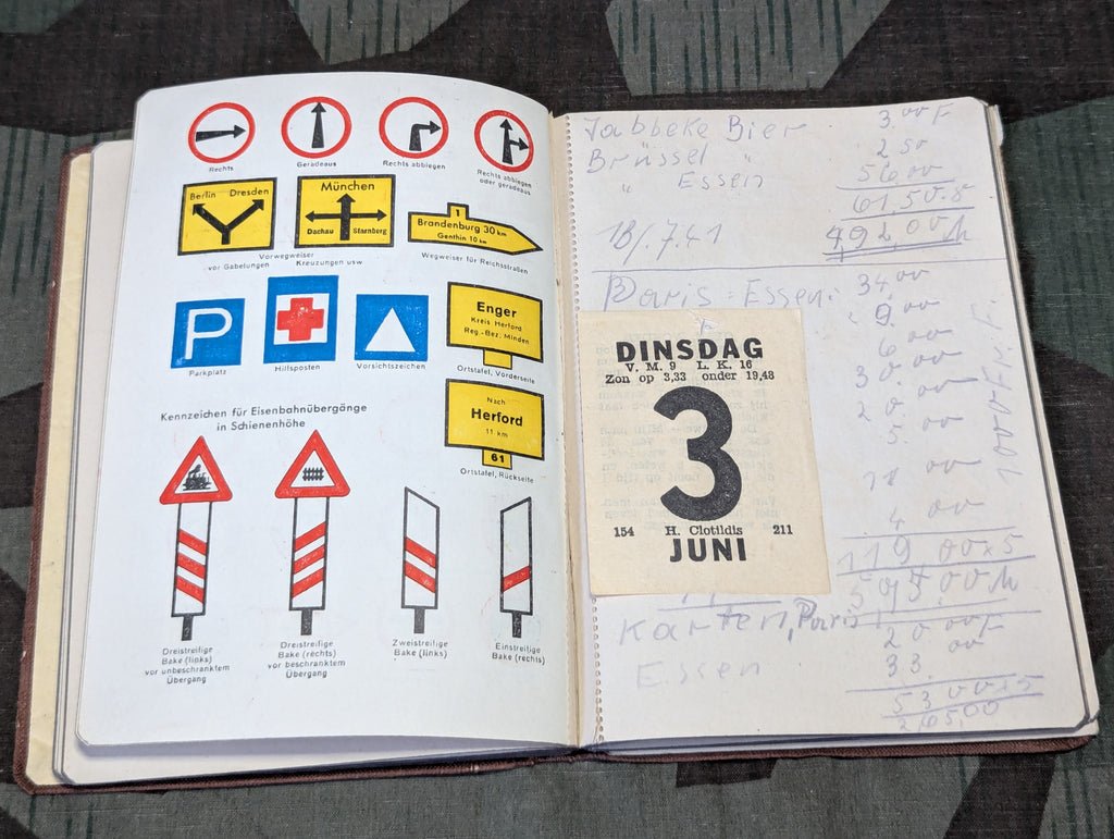 1941 Pocket Calendar Soldier Stationed in Belgium — image 4