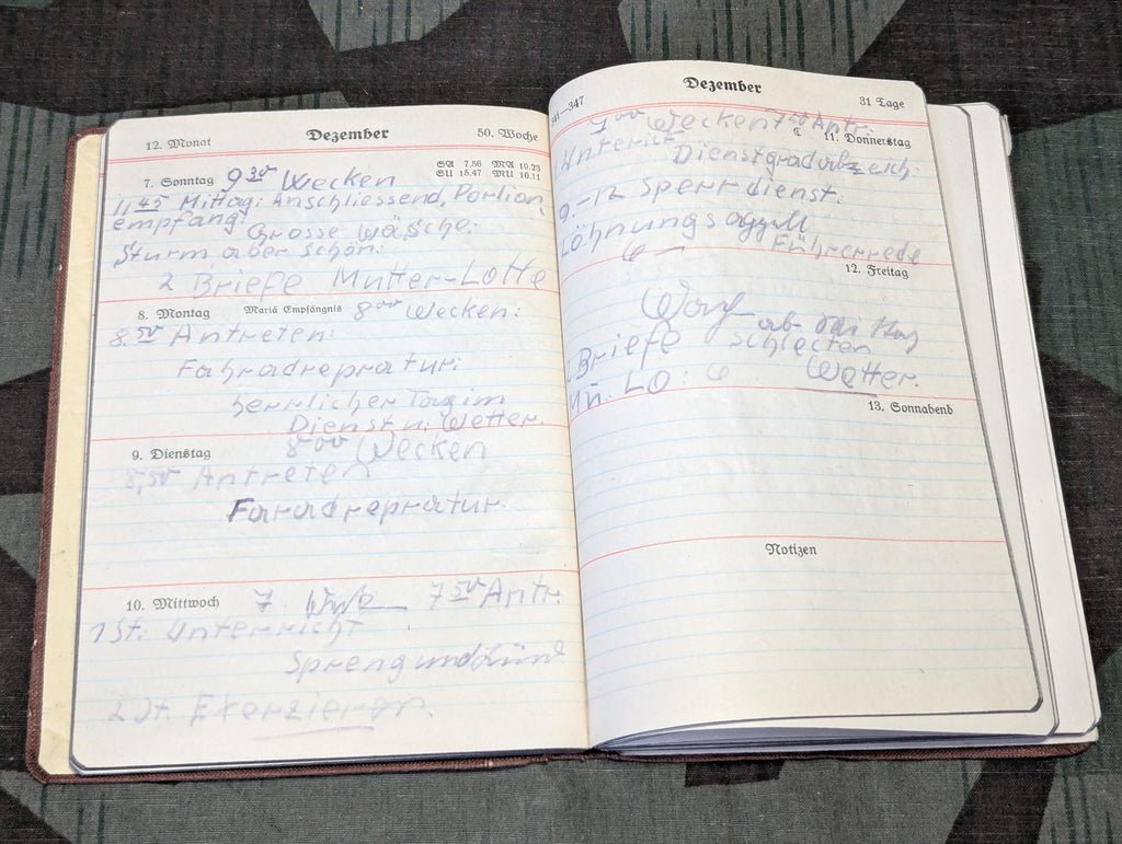 1941 Pocket Calendar Soldier Stationed in Belgium — image 5