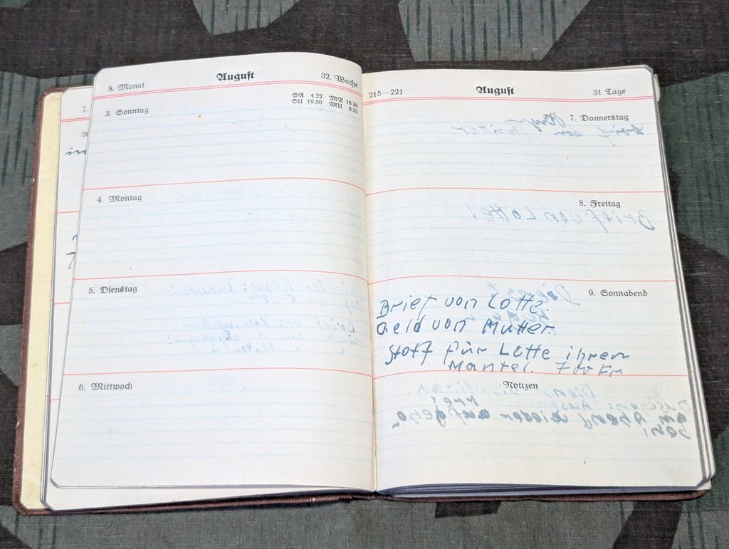 1941 Pocket Calendar Soldier Stationed in Belgium — image 8