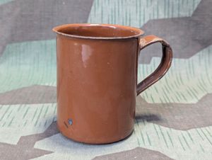 Enamel Cup Made from Stick Grenade Head