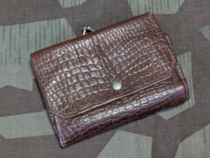 German Leather Wallet With Large Attached Coin Purse