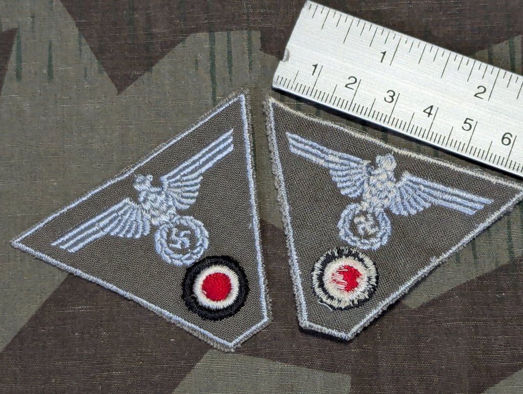 Original Wehrmacht Hat Trapezoid Late War Insignia — image 2