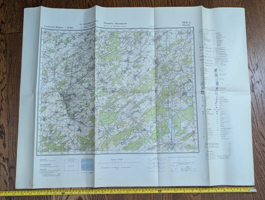 Original Deutsche Heereskarte France/Belgium Battle of the Bulge — image 2