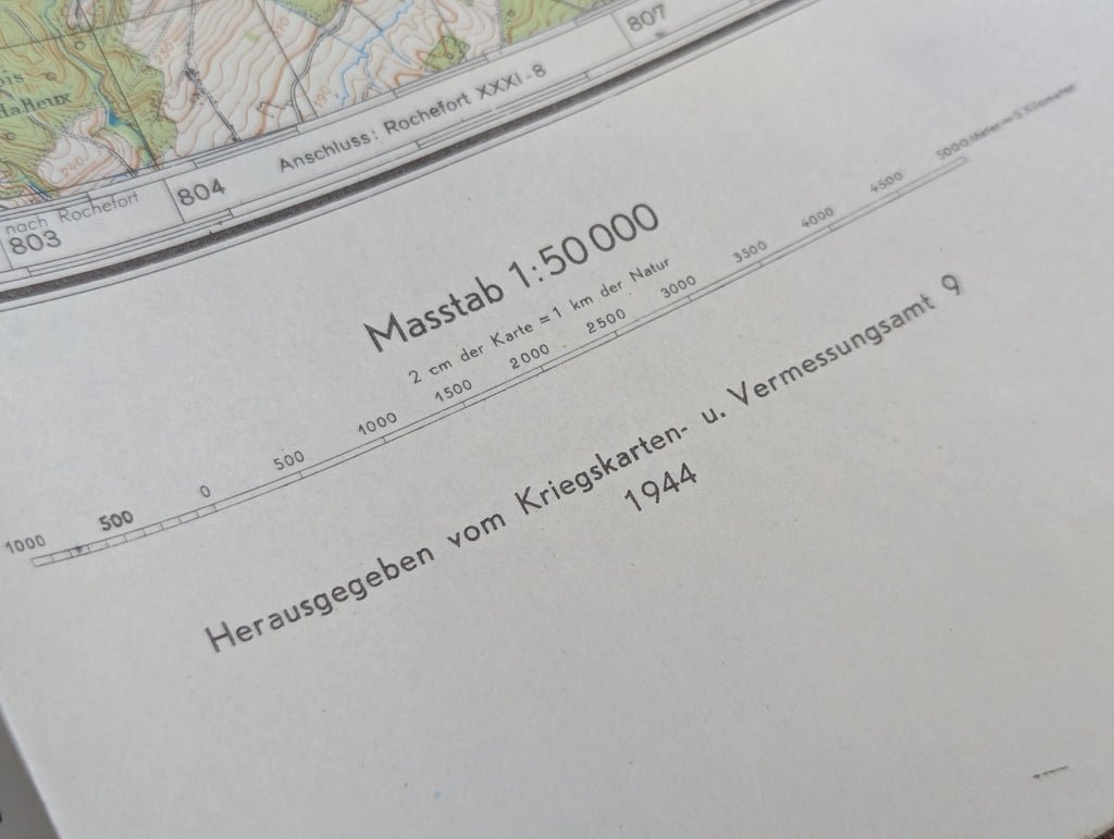 Original Deutsche Heereskarte France/Belgium Battle of the Bulge — image 3