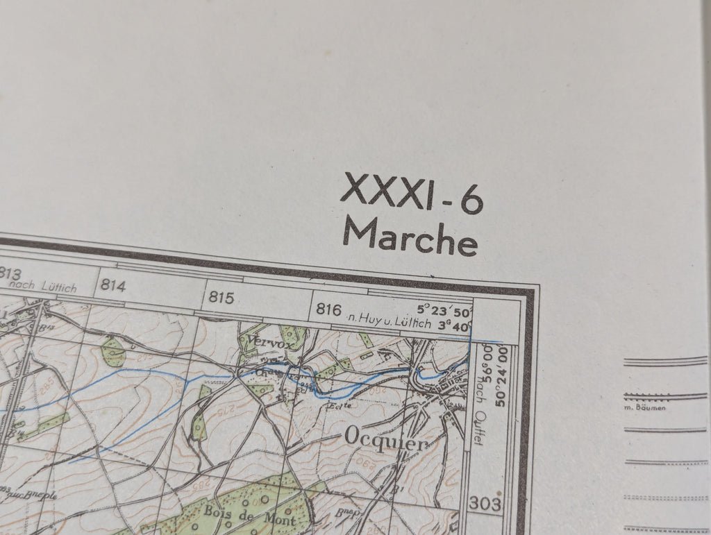 Original Deutsche Heereskarte France/Belgium Battle of the Bulge — image 5