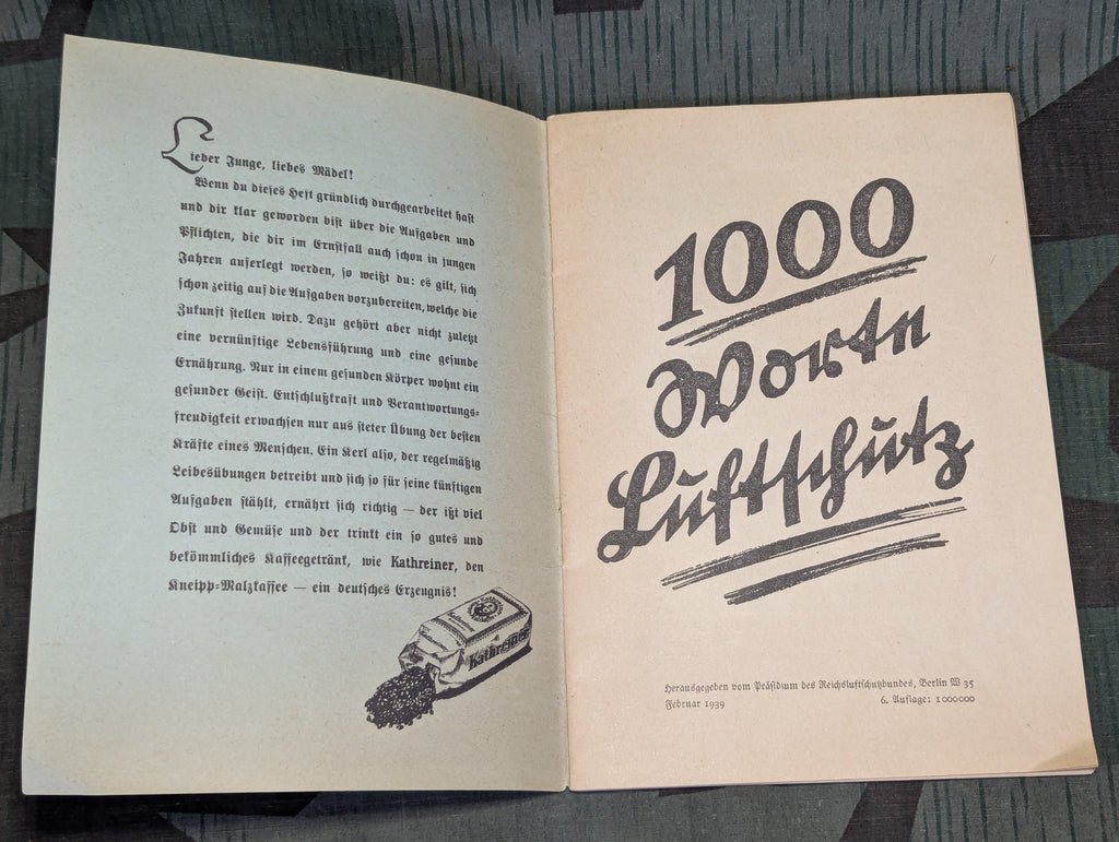 1000 Worte Luftschutz Book 1939 — image 3