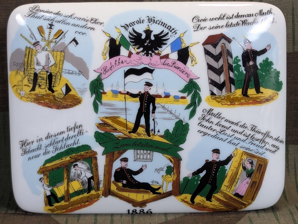 Reproduction 1886 Hanove Pionier Porcelain Keepsake Box — image 5