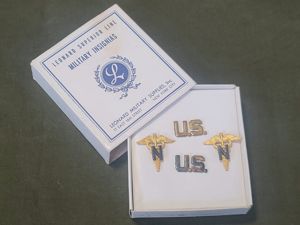 Army Nurse and U.S. Insignia Pins in Box