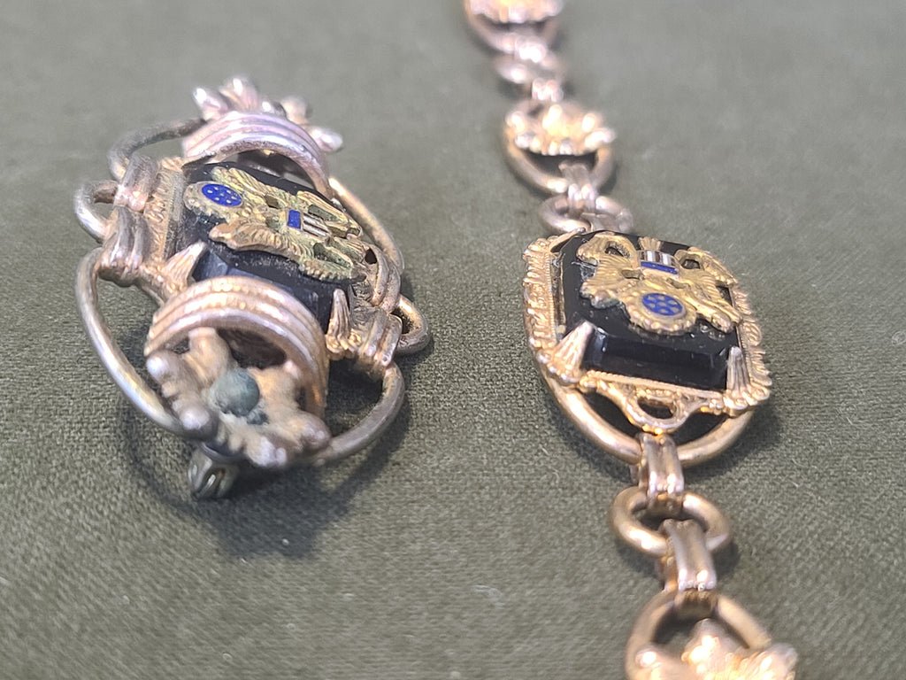 Army Eagle & Flowers Sweetheart Bracelet and Pin Set — image 3