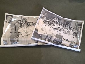 Two Large Navy Nurse Photos 1944