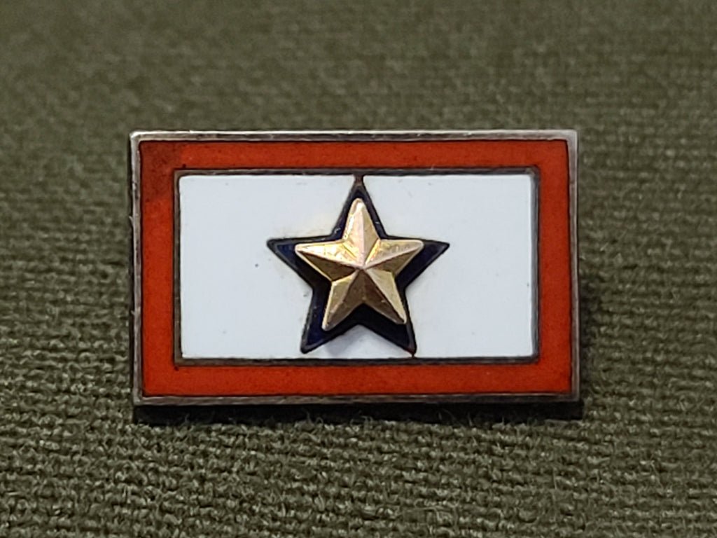 Enamel Gold Star Flag Pin Sterling KIA — image 5