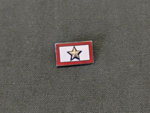 Enamel Gold Star Flag Pin Sterling KIA