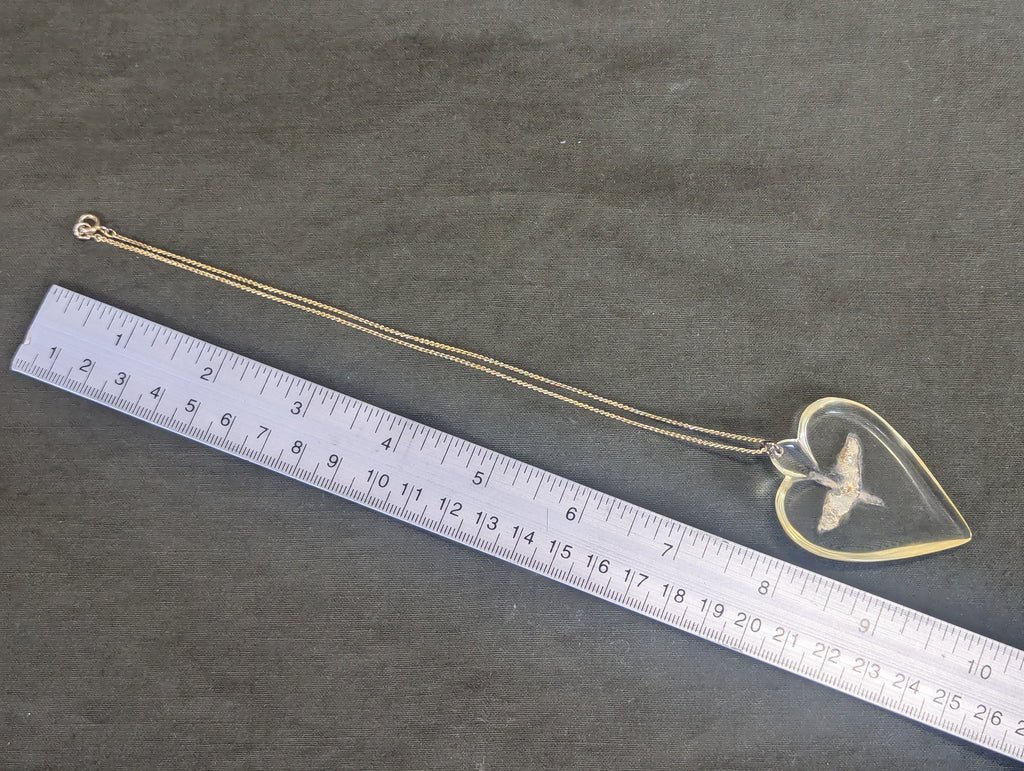 Army Air Corps Lucite Heart Necklace — image 2