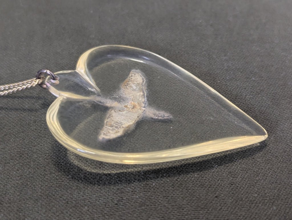 Army Air Corps Lucite Heart Necklace — image 4